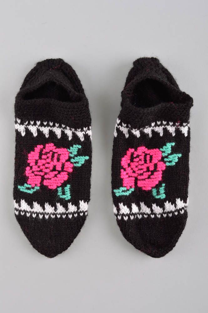 Изделие вязаное носки ручной работы зимние носки вязаный аксессуар теплые носки фото 2