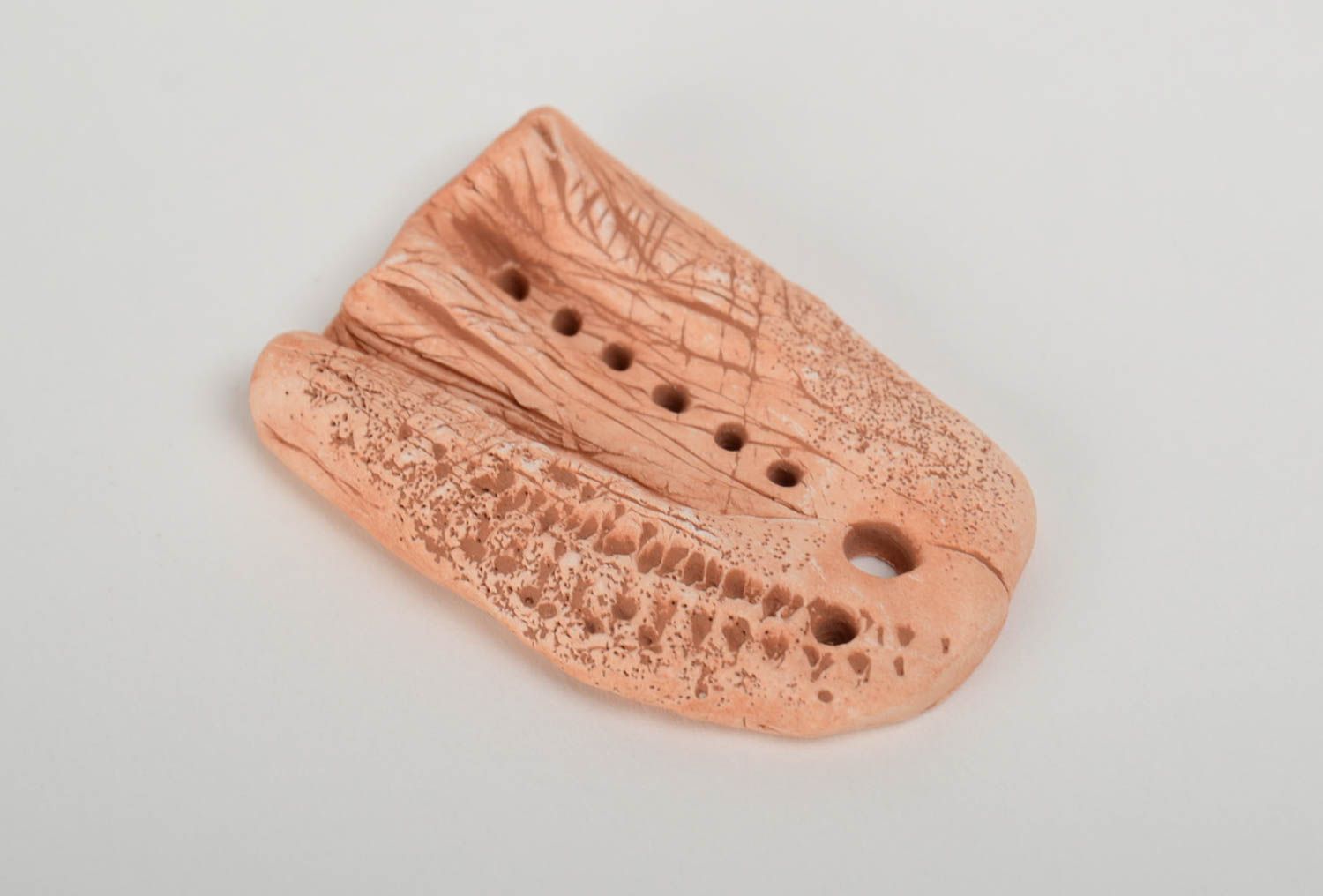 Необычный кулон заготовка из глины на шнурок под роспись красками ручной рбаоты фото 4