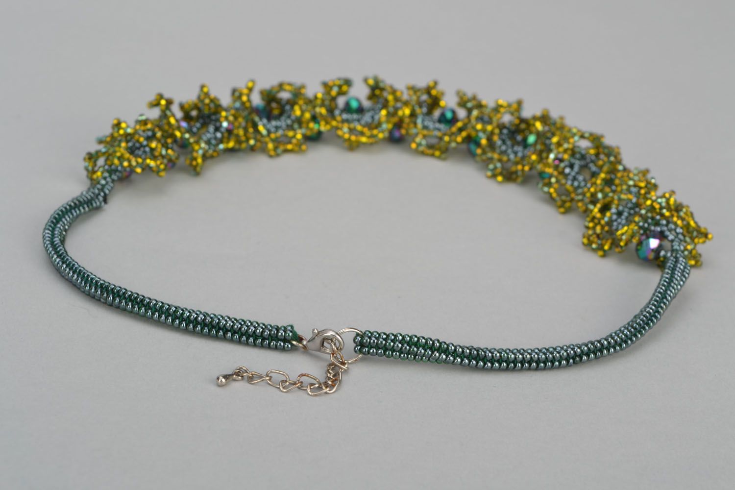 Necklace made of Czech beads and crystal photo 5