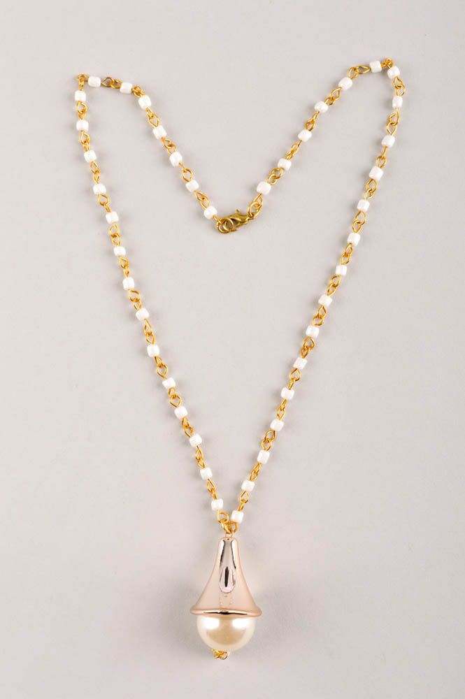 Collier perles de rocaille Bijou fait main Accessoire femme design élégant photo 2