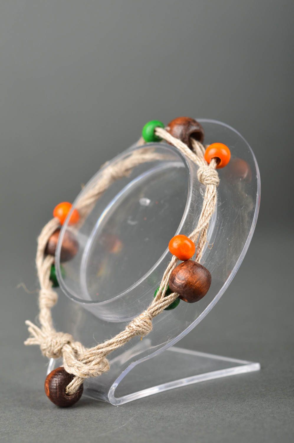 Unusual handmade cord bracelet costume jewelry designs beaded bracelet photo 2