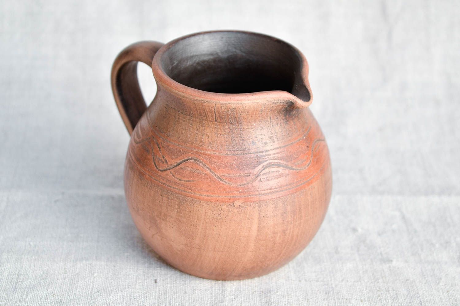 Coffee 10 oz ceramic glazed pitcher with handle 3,5, 0,56 lb photo 4