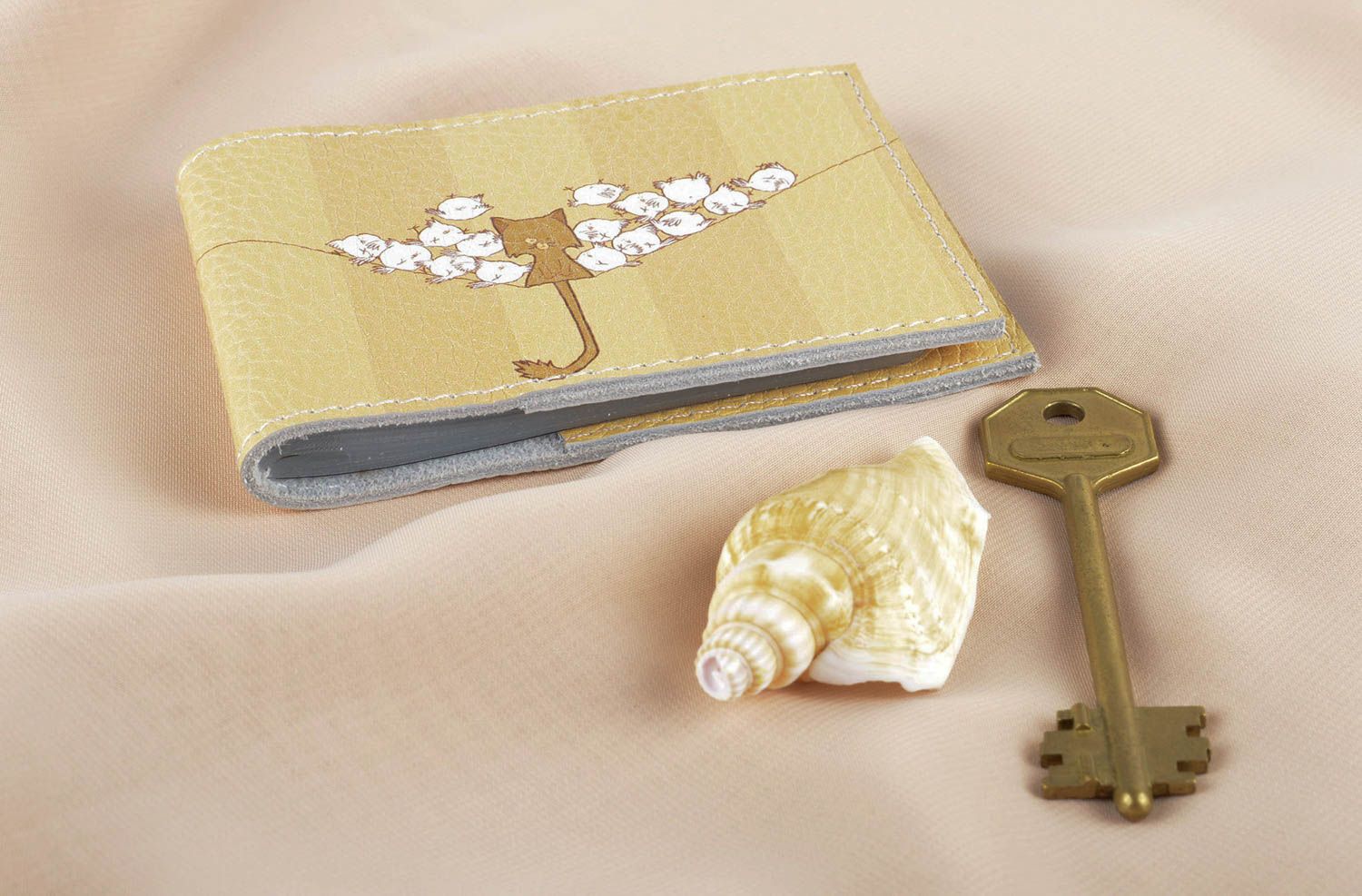 Tarjetero de bolsillo de cuero accesorio de moda regalo original para mujer foto 5