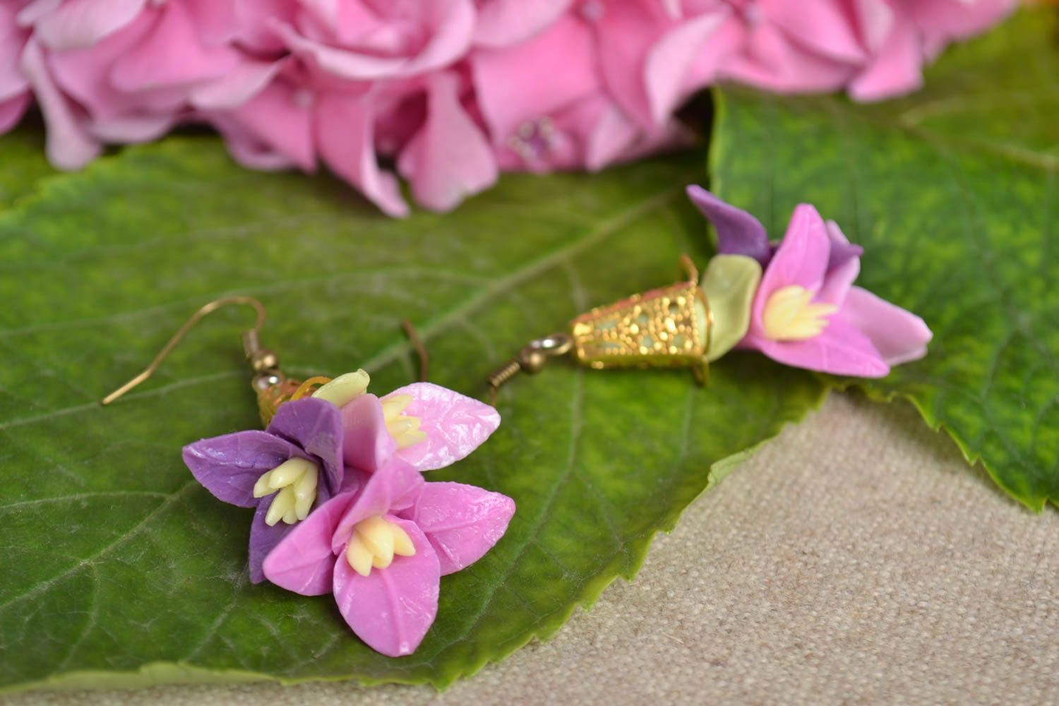 Designer polymer clay earrings bijouterie jewelry for woman flower earrings photo 1