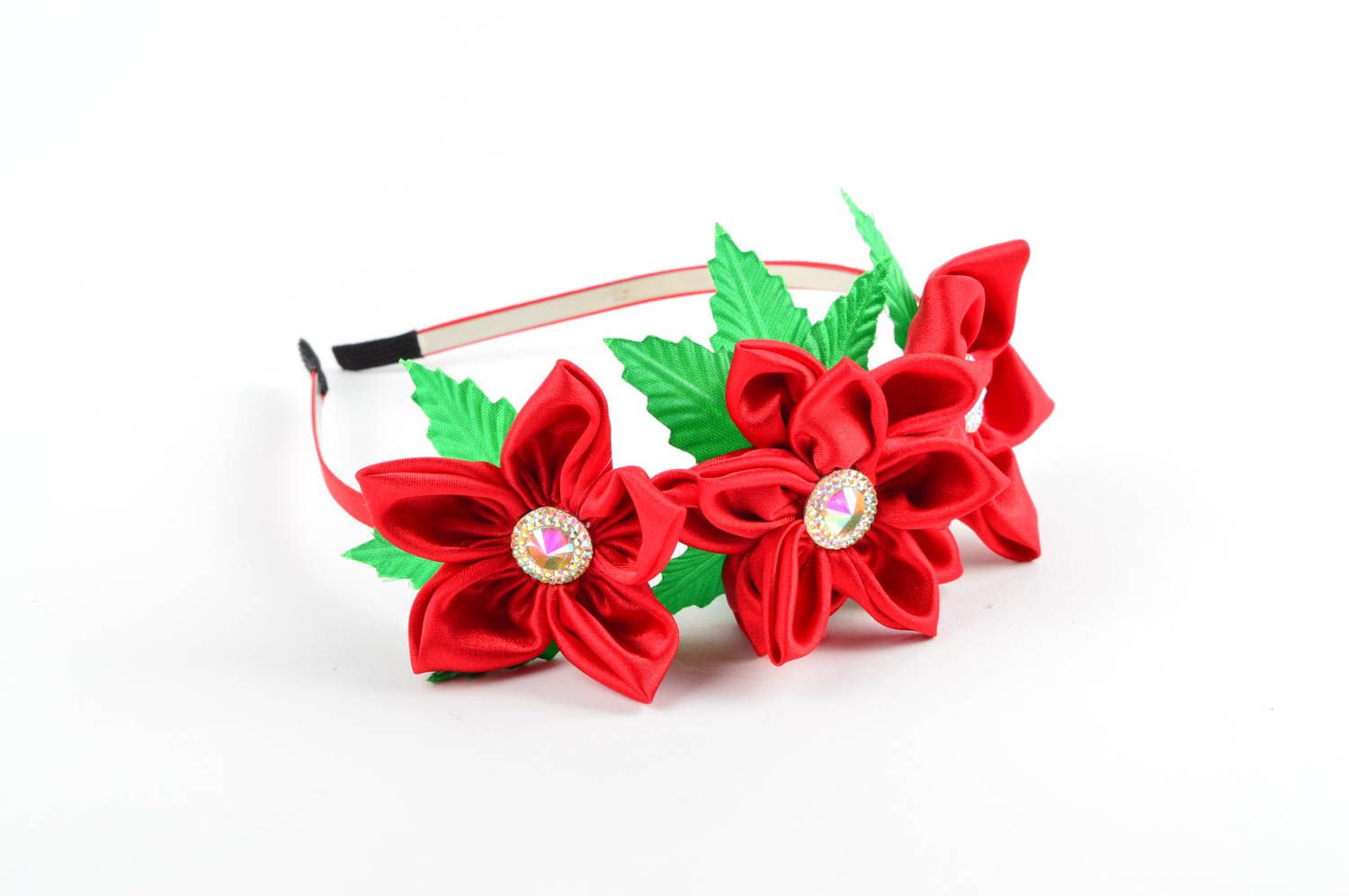 Haar Accessoire mit Blume handmade Haar Schmuck originelles Geschenk für Mädchen foto 1