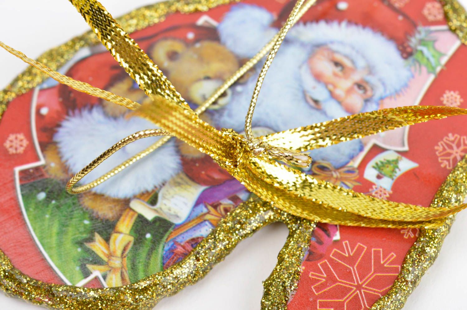 Adorno de Navidad decoración navideña colgante decorativo manopla hecha a mano foto 5