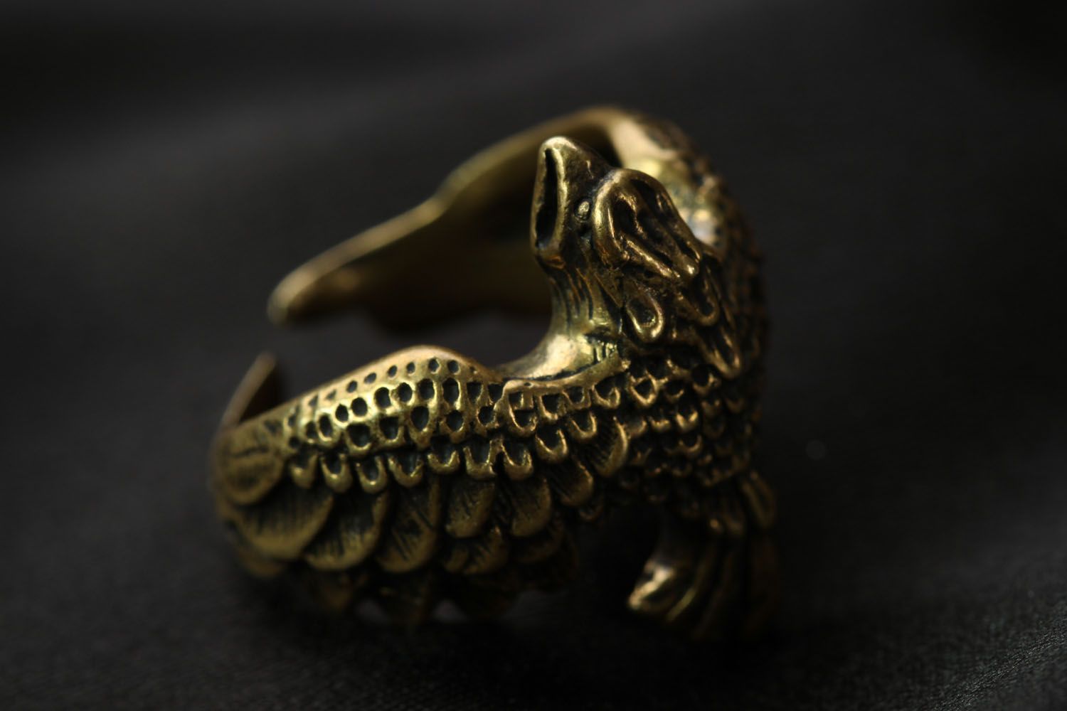 Bronze Ring Falke foto 4