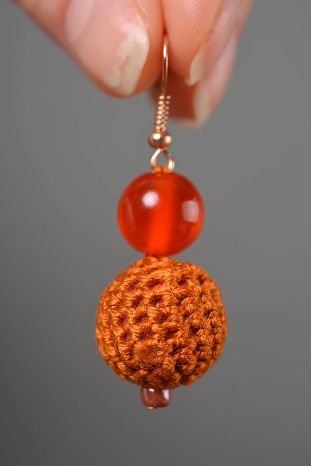 Beautiful handmade crochet ball earrings cool jewelry designs gifts for her photo 3