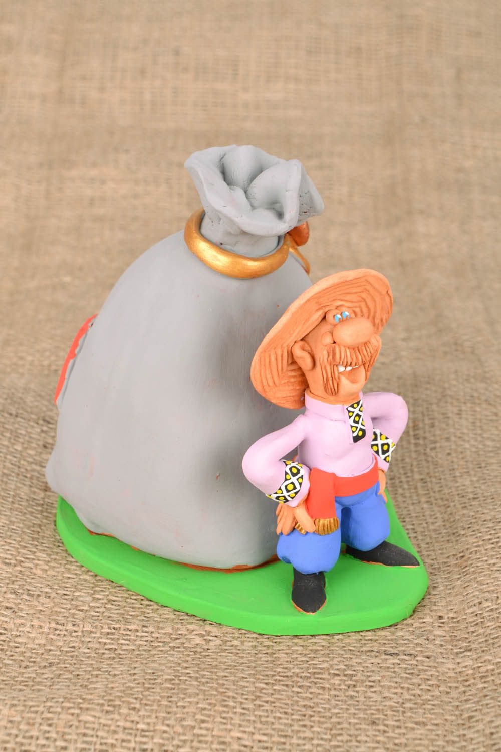 Ceramic money box Cossack with Bag photo 1