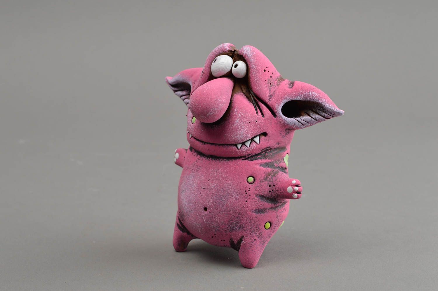 Figurine de troll faite main décoration pour la maison souvenir rose originale photo 5