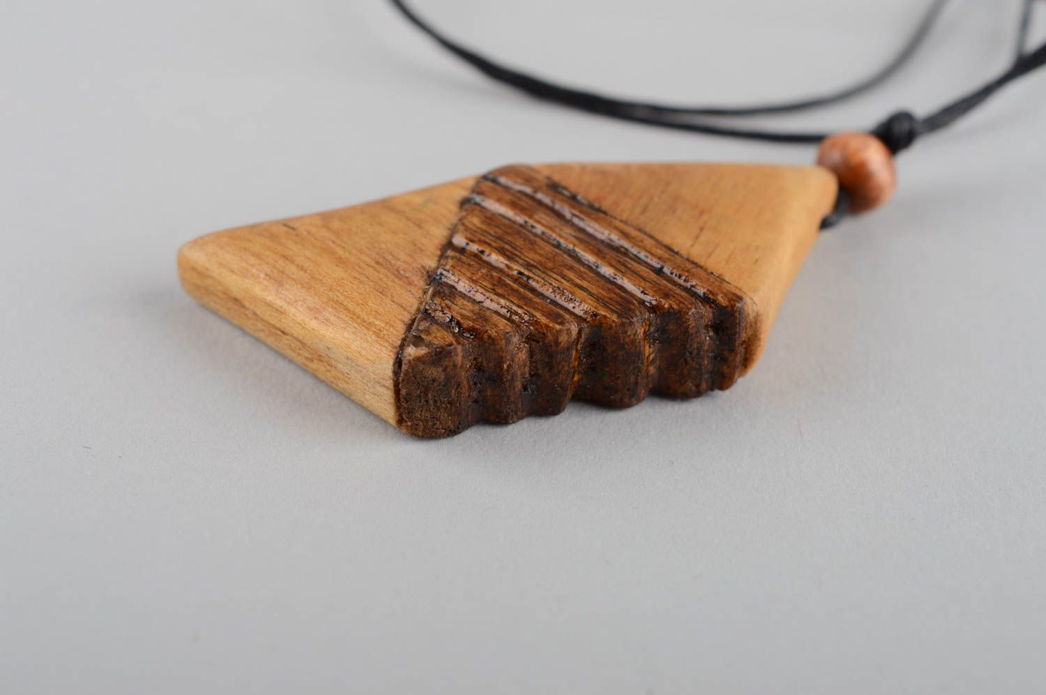 Stylish handmade wooden pendant artisan jewelry designs wood craft gifts for her photo 9