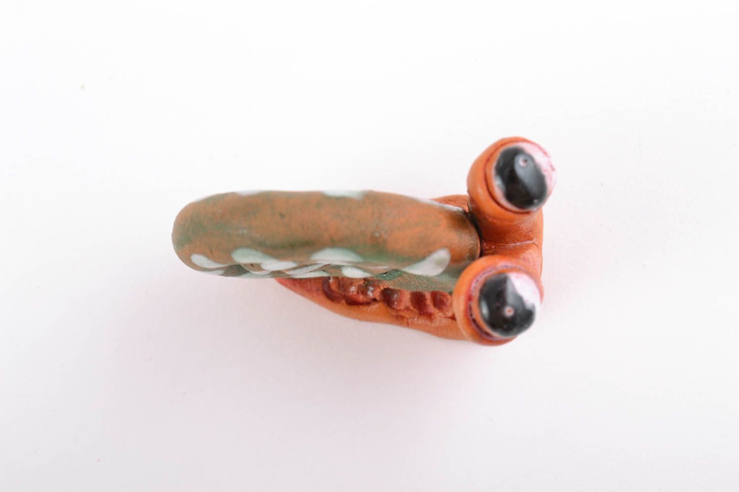 Figurine en céramique faite main en forme d'escargot originale décoration photo 3