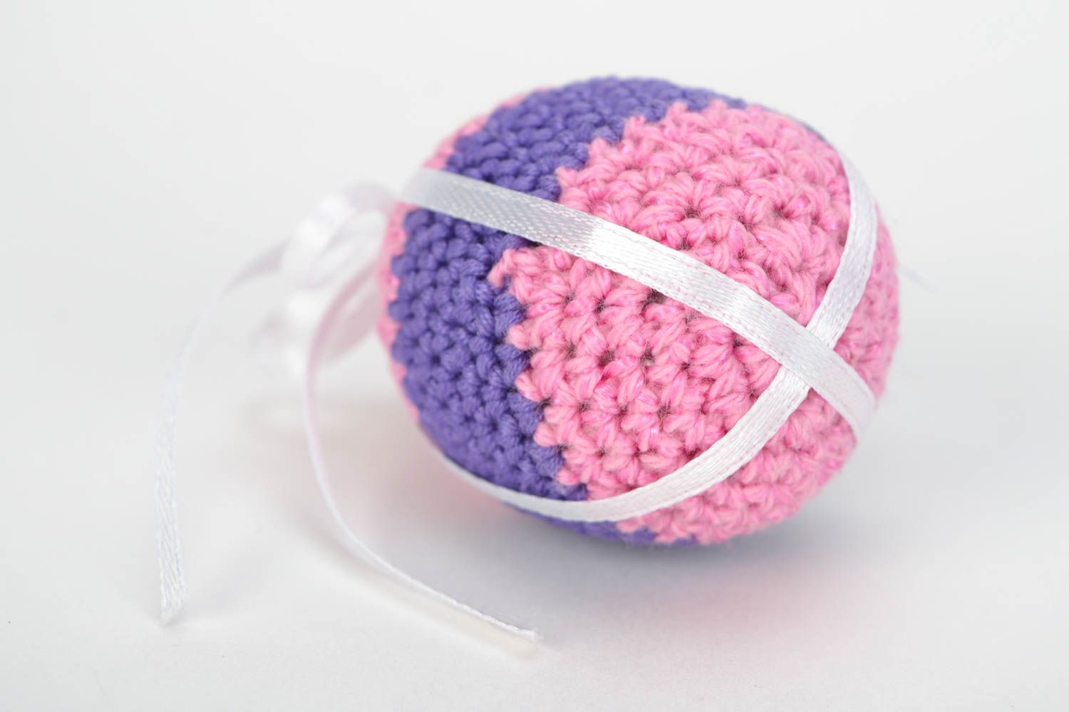 Handmade designer crochet soft Easter egg for home decor photo 4