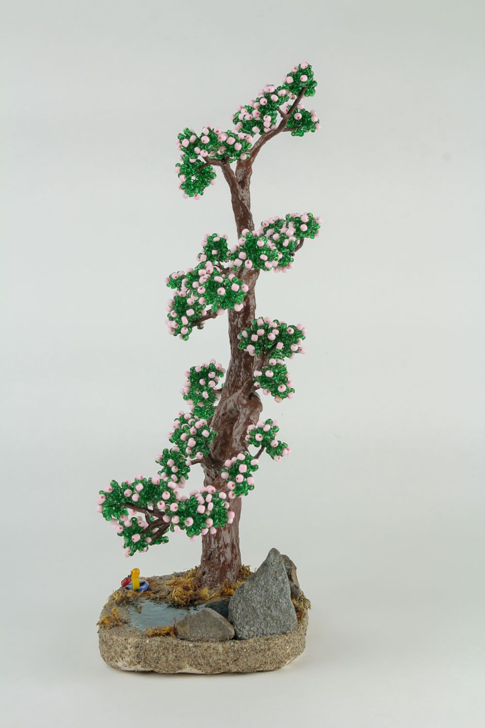 Дерево из бисера Цветущий бонсай фото 5