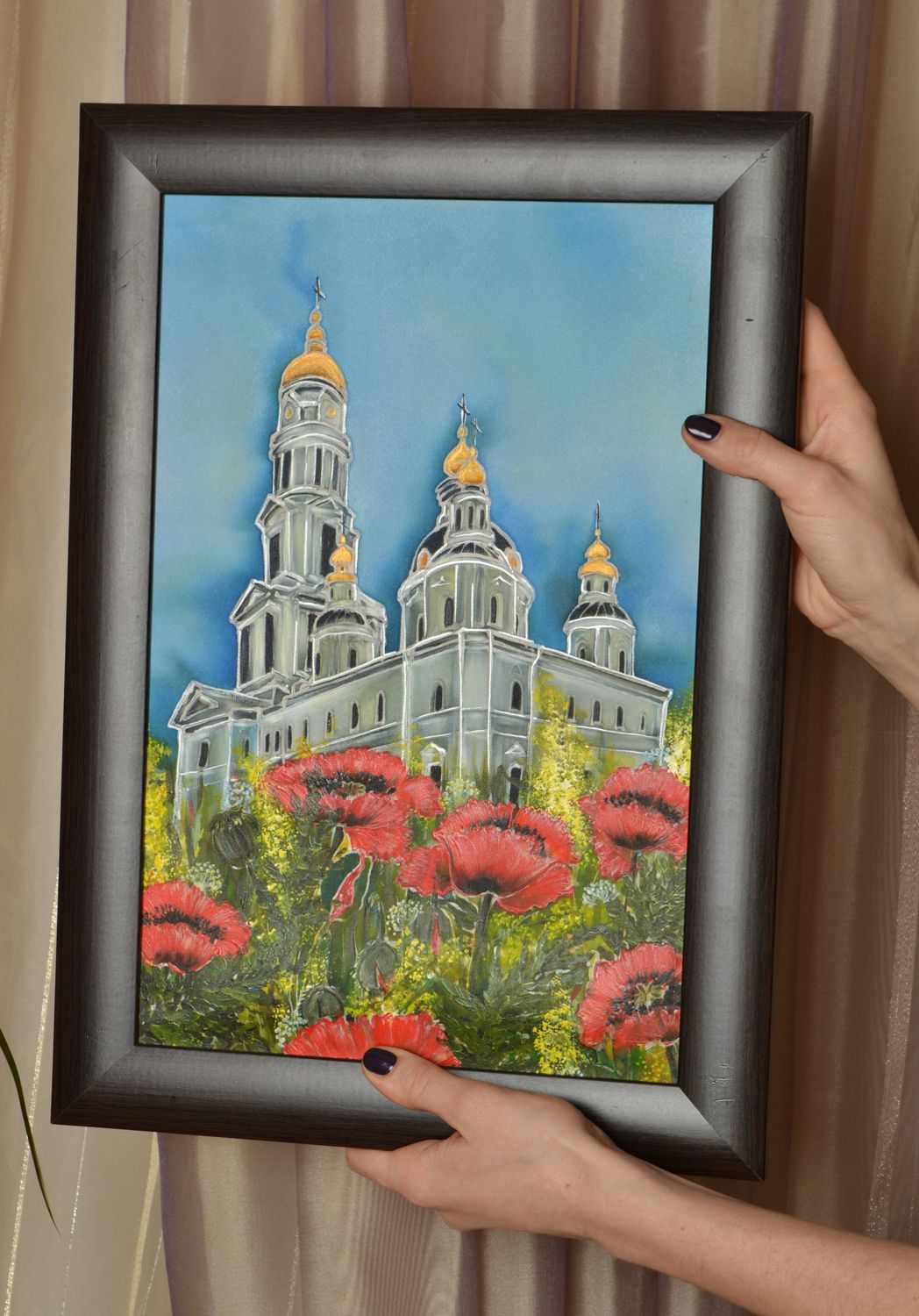 Картина акриловыми красками Успенский собор фото 2