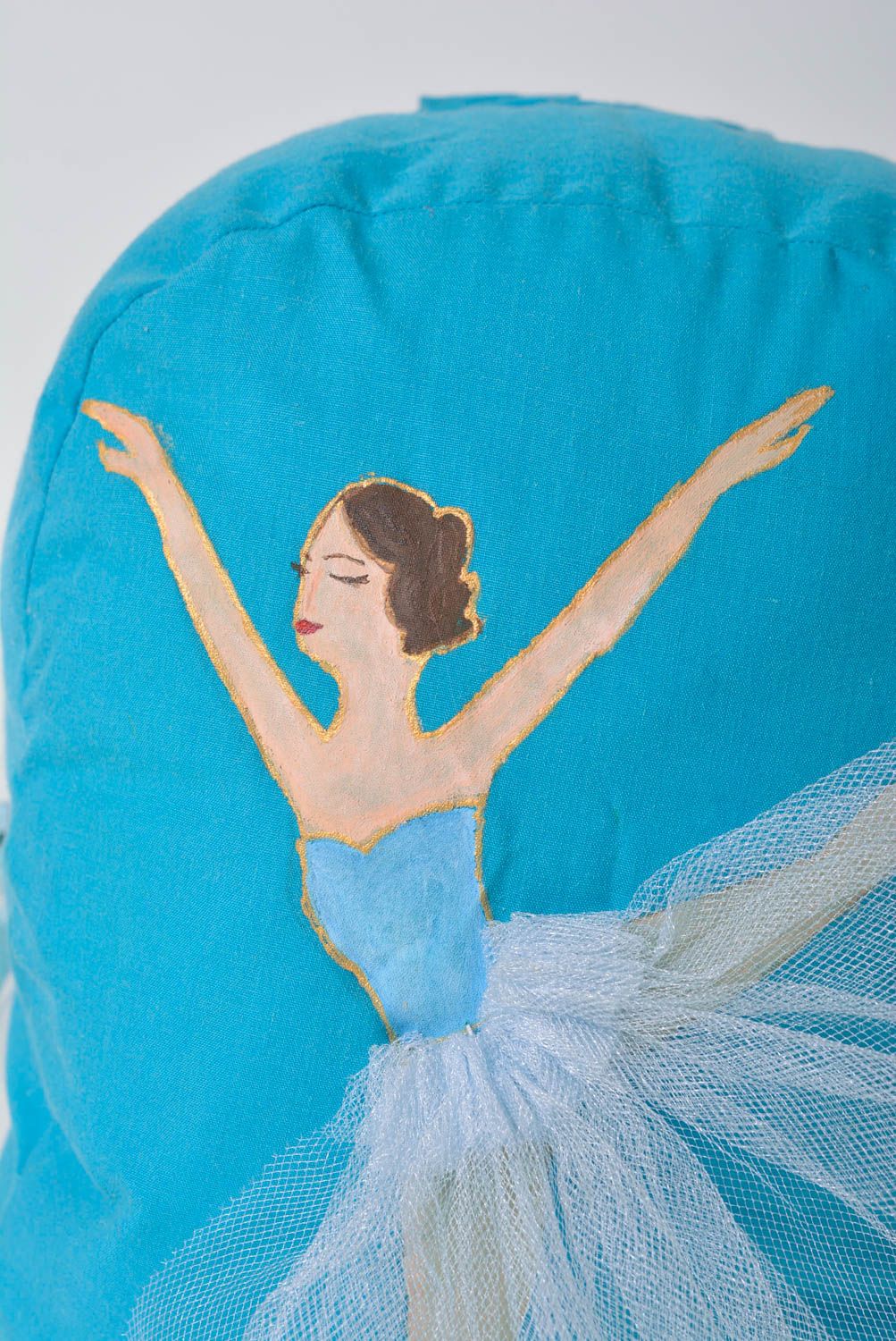 Children's backpack with painting and tulle handmade purse for child Ballerina photo 4