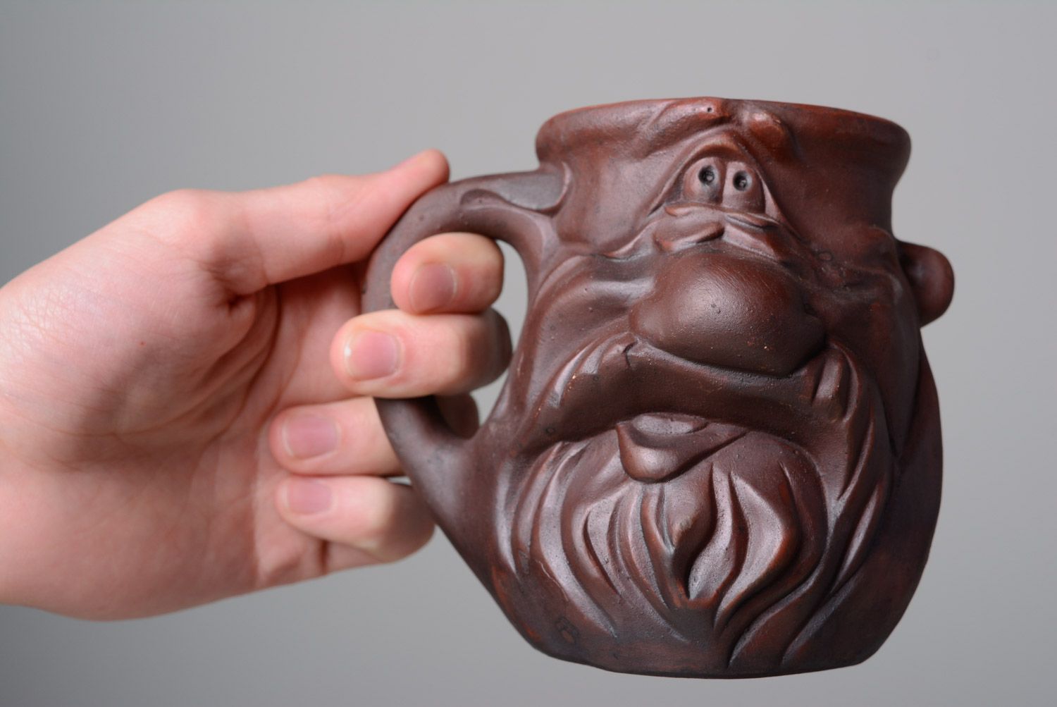 Handmade Keramik Tassen Set originell künstlerisch schön 6 Stück  foto 5
