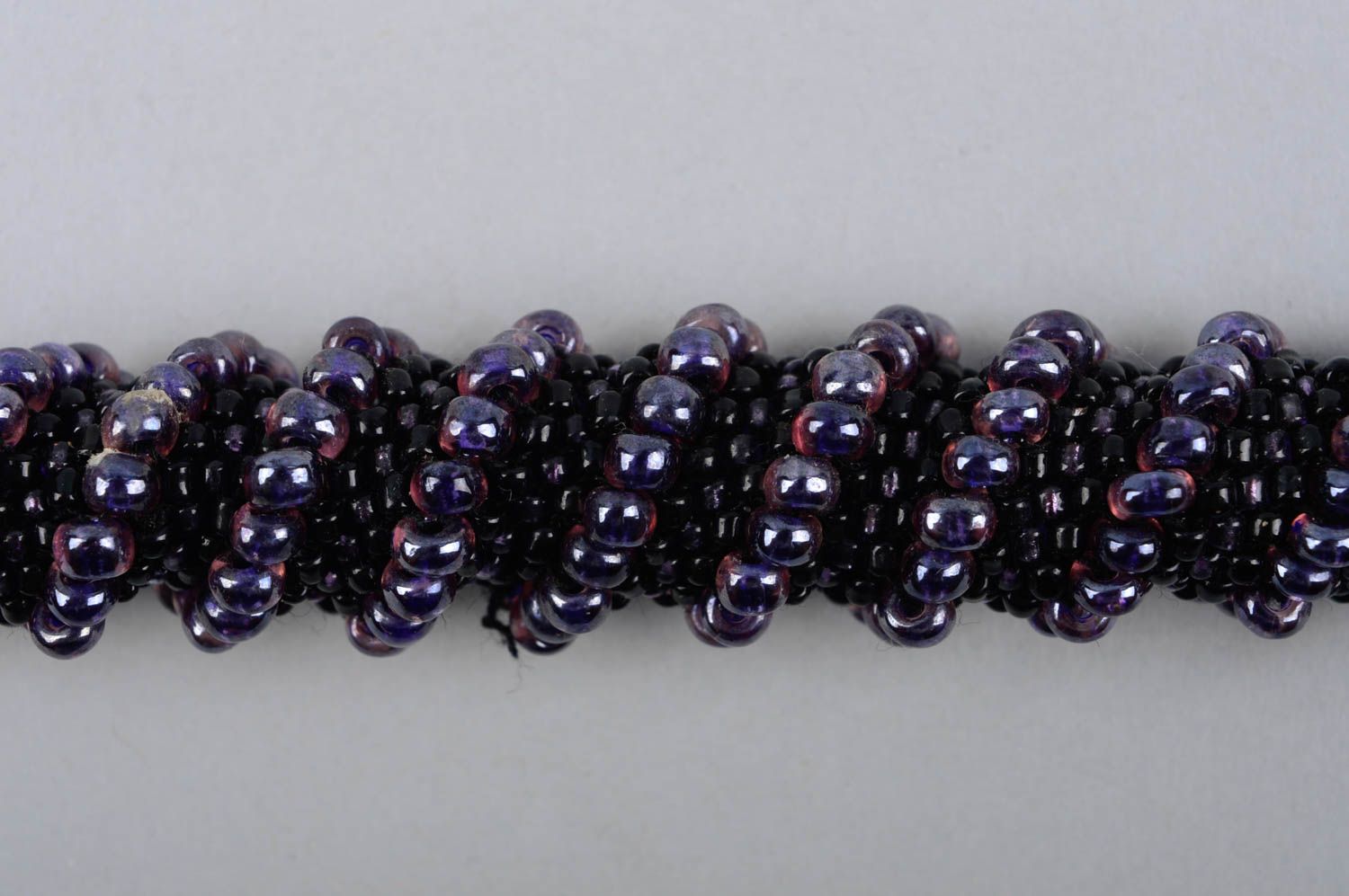 Авторское украшение ручной работы ожерелье из бисера на завязках колье из бисера фото 4