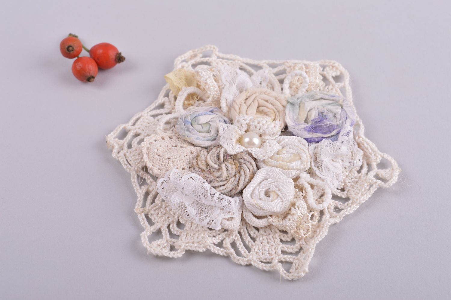 Beautiful handmade crochet napkin home textiles textile napkin for decor only photo 1
