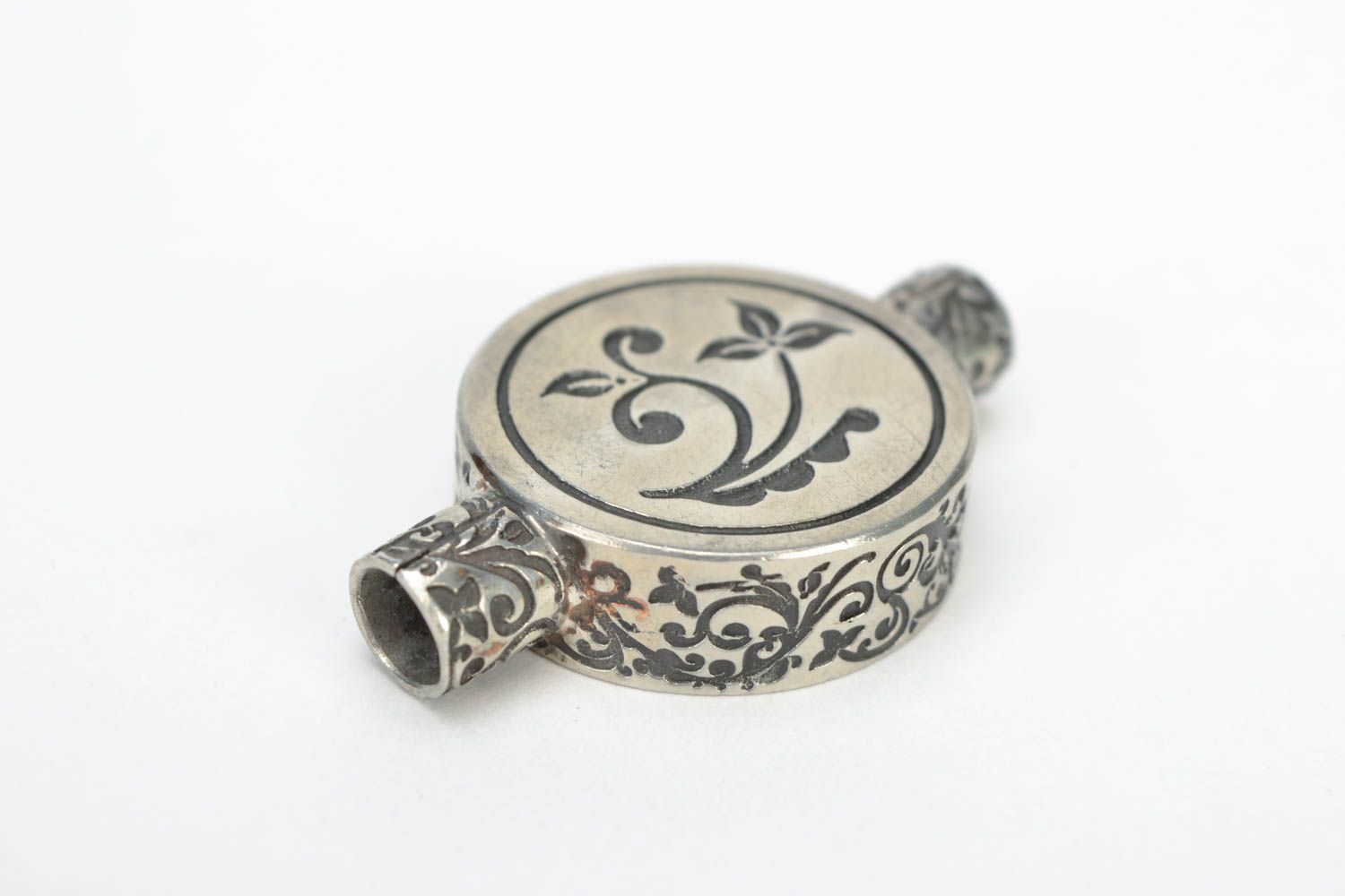 Armband Rohling aus Metall rund mit Ornament künstlerisch für Handarbeit foto 2