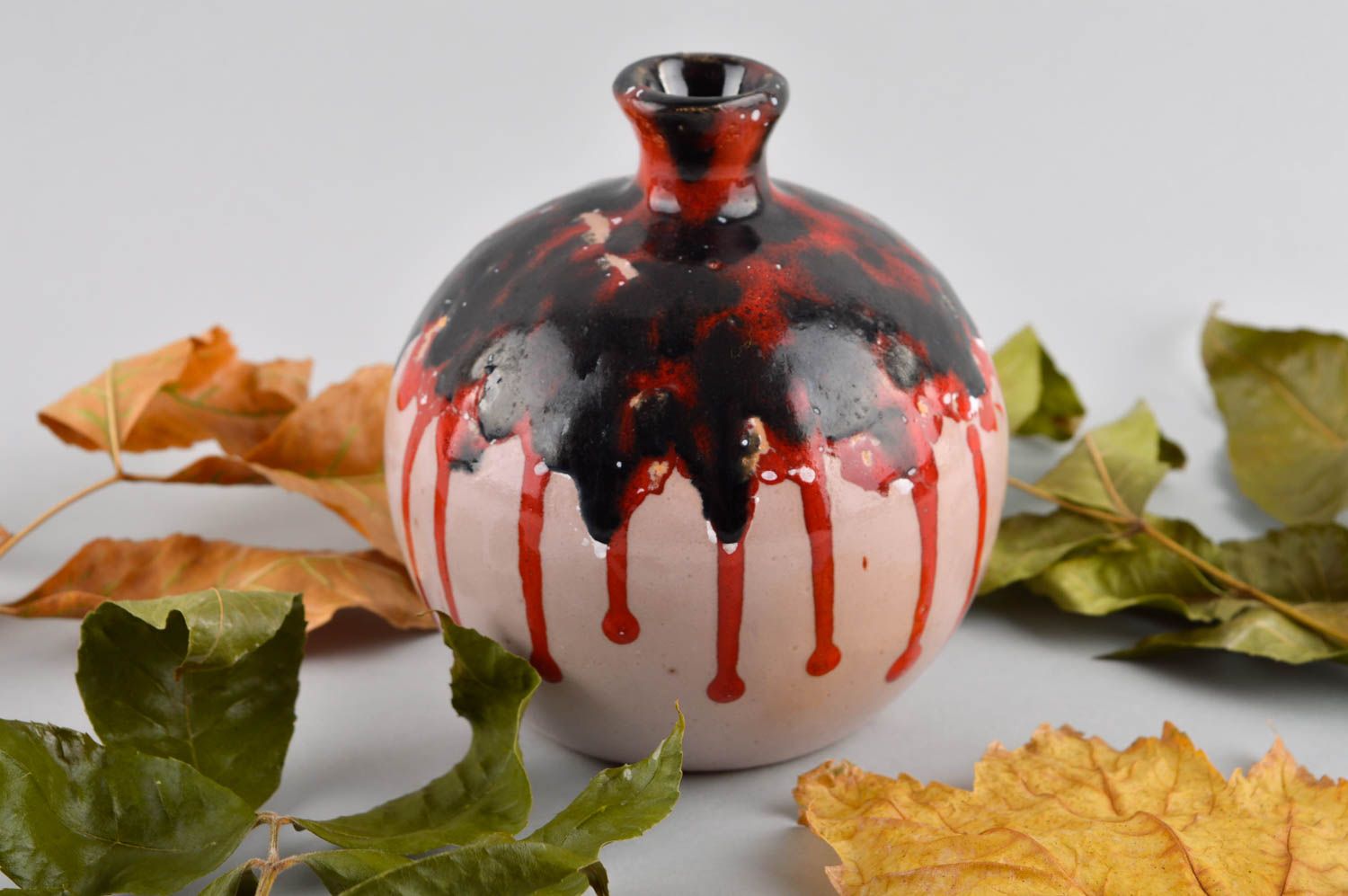 Vase aus Ton handgemachte Keramik originelles Geschenk Vasen Deko schön foto 1