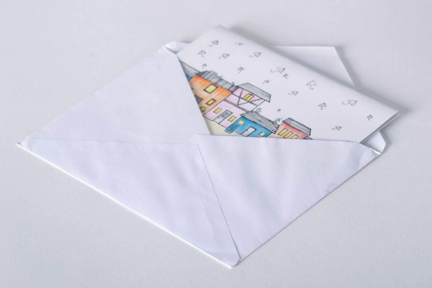 Carte de vœux artisanale avec enveloppe blanche photo 3