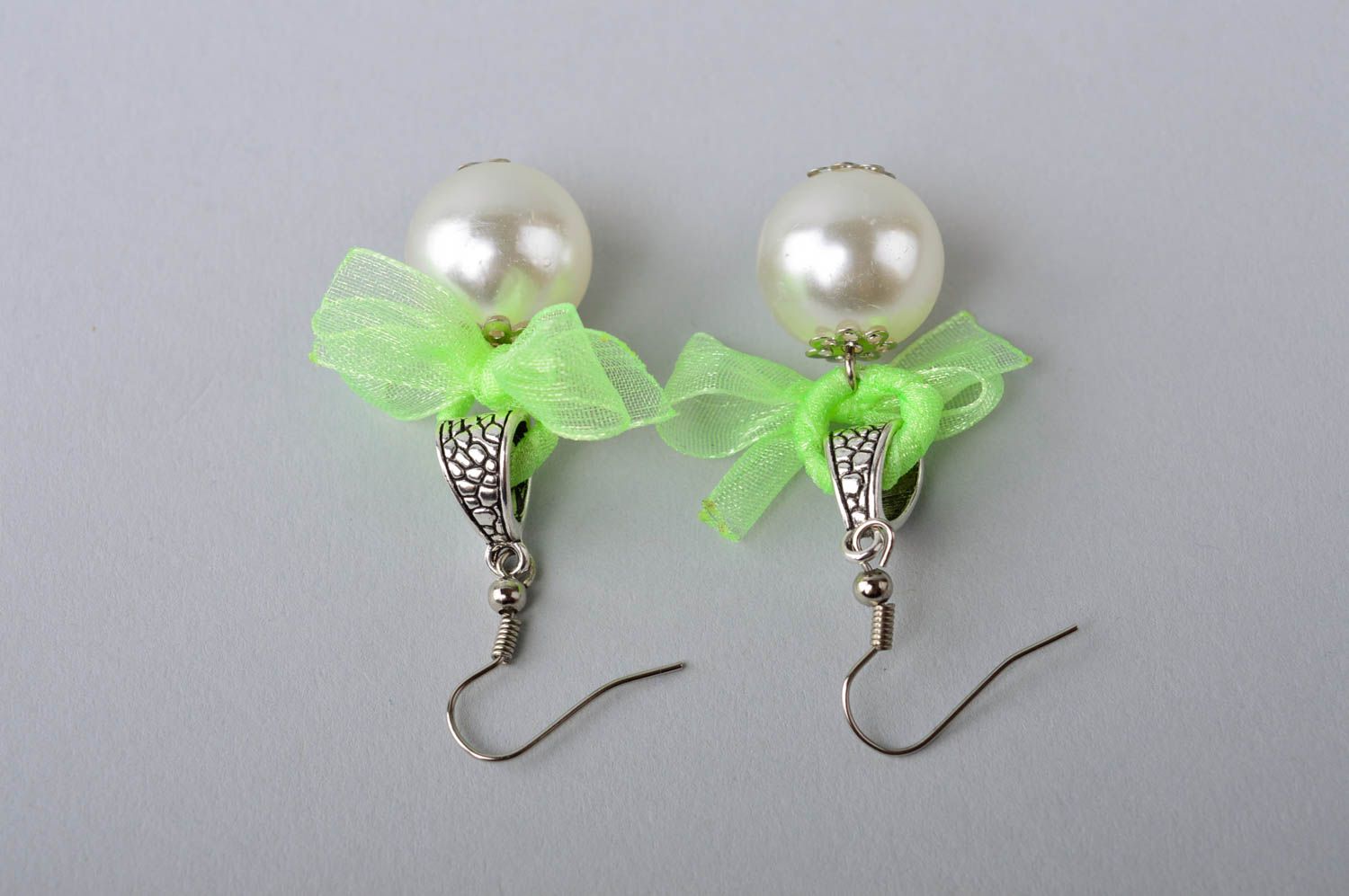 Handmade festive beaded earrings unusual designer stylish earings trendy jewelry photo 5