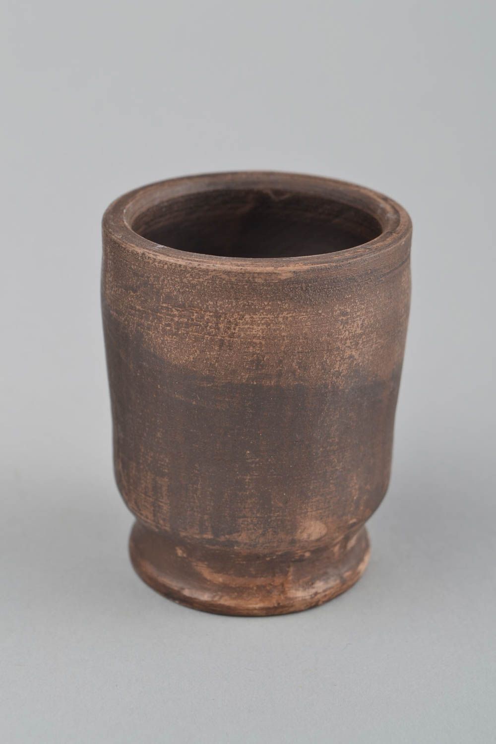 3,3 oz ceramic no handle drinking cup in brown color photo 4
