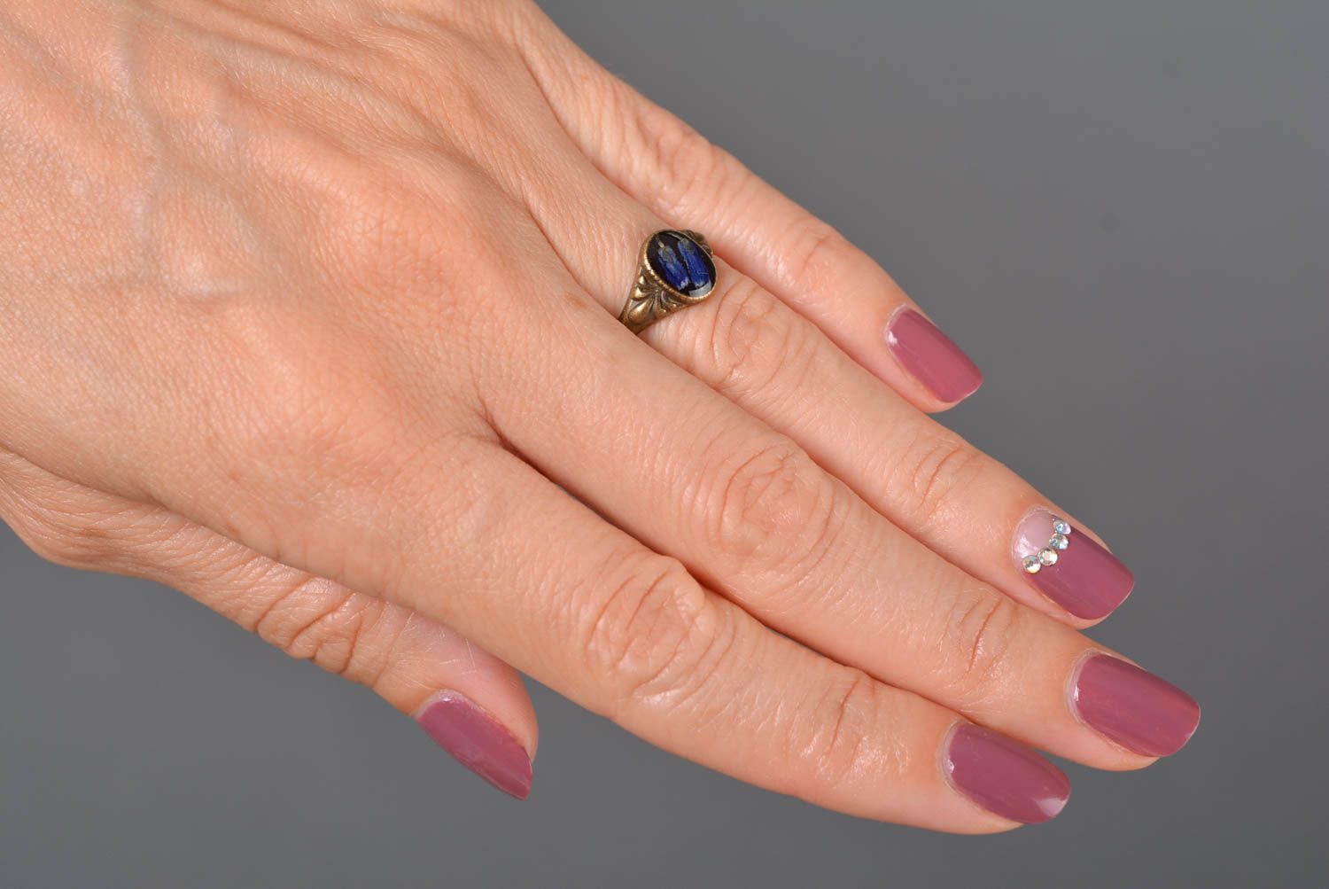Handmade Ring mit Blume Epoxidharz Schmuck Accessoire für Frauen originell foto 4