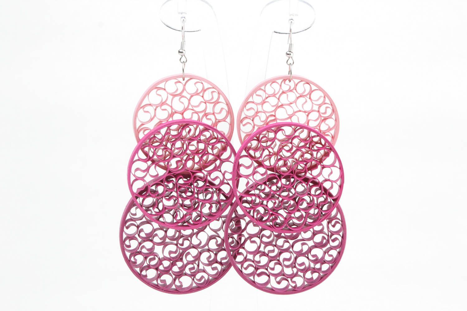 Large paper earrings photo 2