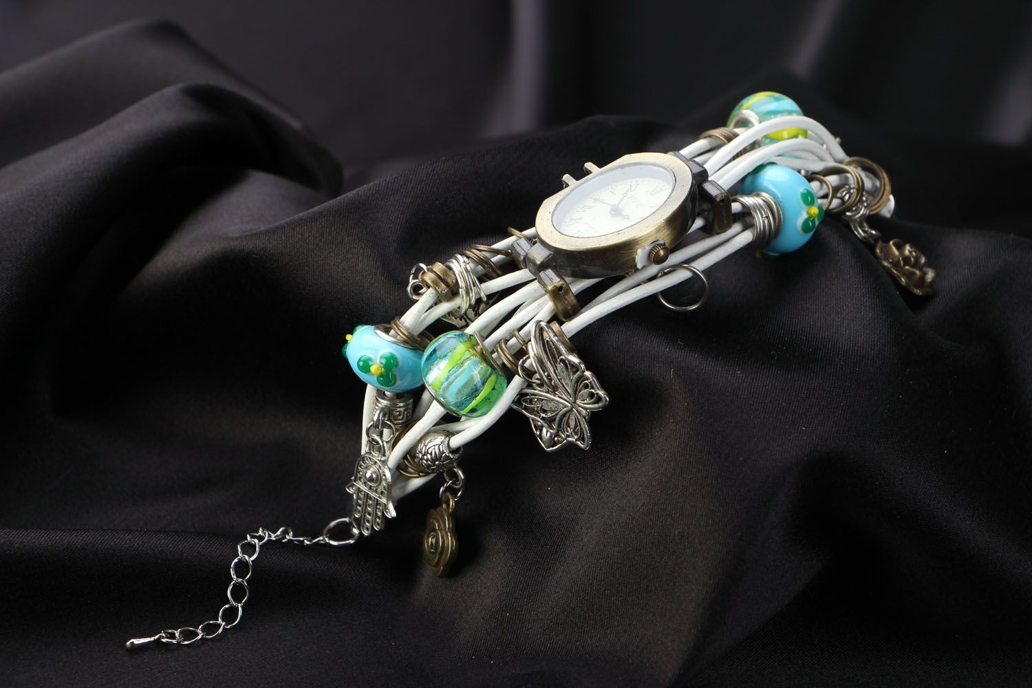 Необычные часы ручной работы оригинальные часы для стильной женщины в подарок фото 4
