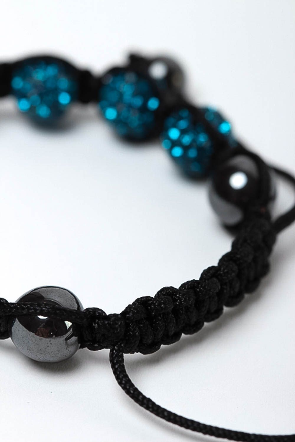 Handmade trendy bracelet beaded bracelet fashion jewelry blue bracelet  photo 4