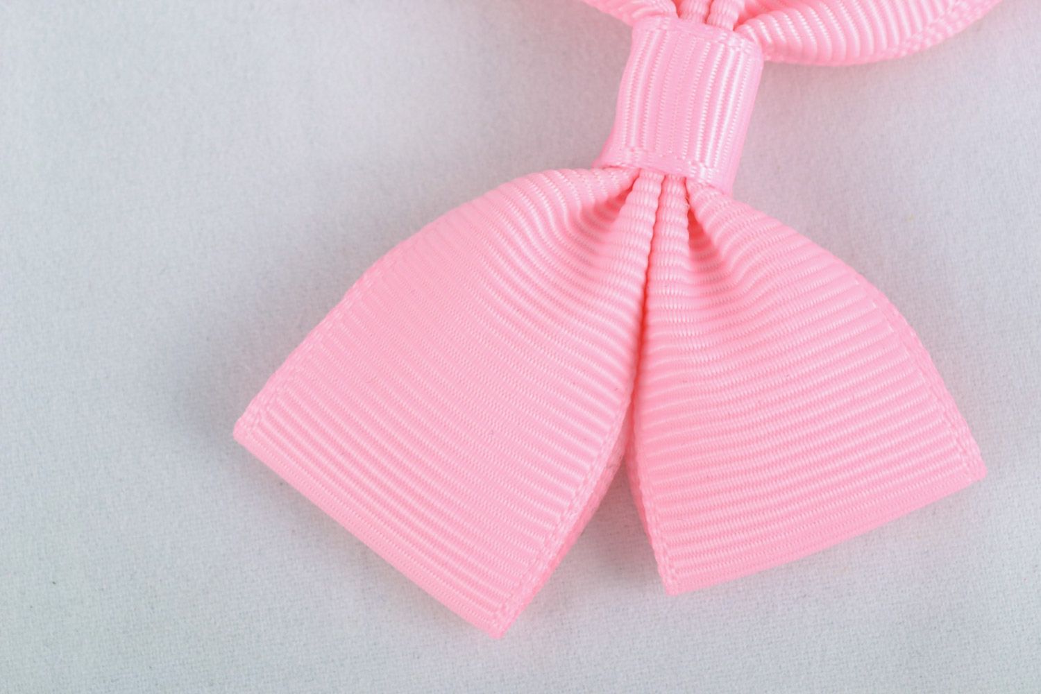 Handmade beautiful stylish pink ribbon bow for hairstyles or brooches hair accessories photo 5