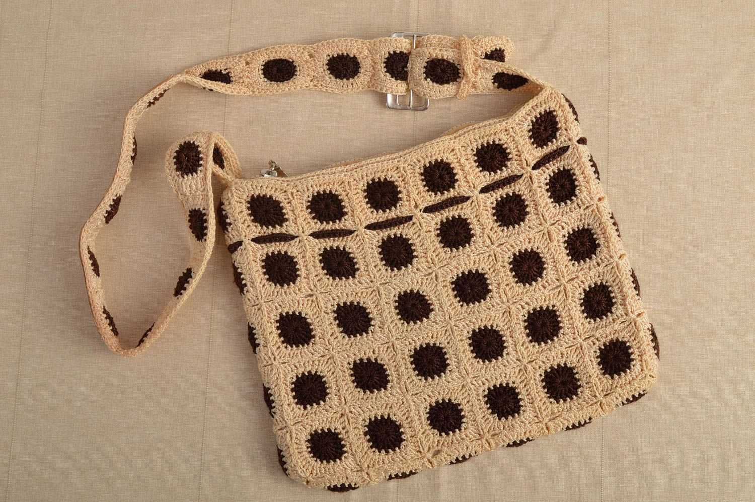 Bolso de mujer hecho a mano bolso tejido a ganchillo accesorio de verano foto 1