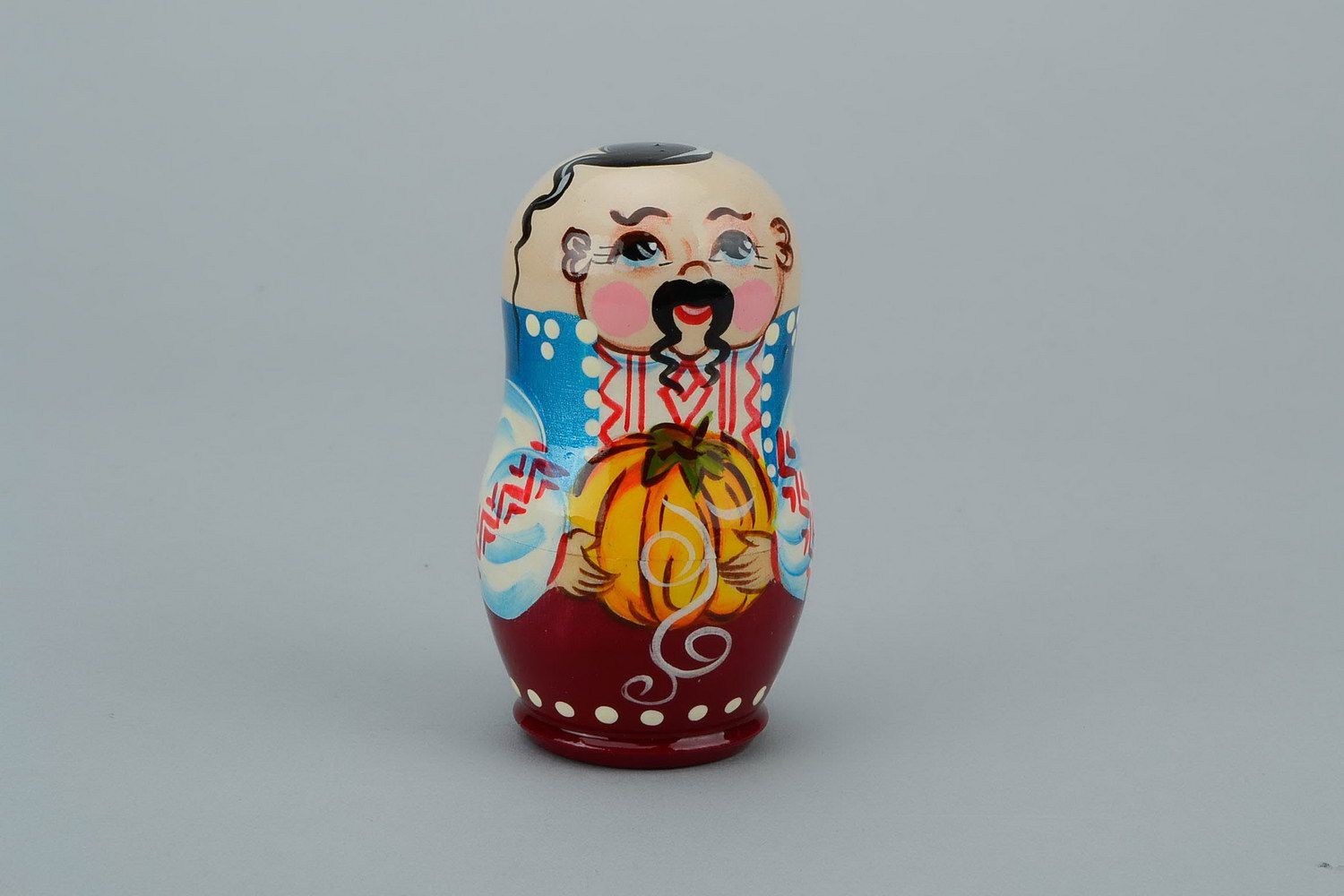 Nesting doll Cossack with pumpkin photo 1