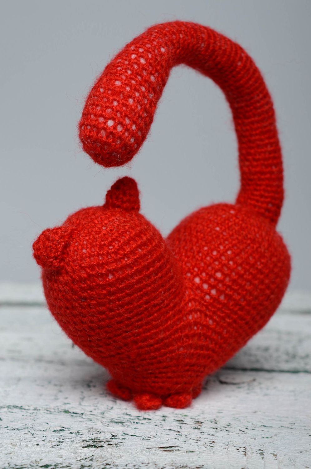 Soft crochet toy Red Cat photo 5
