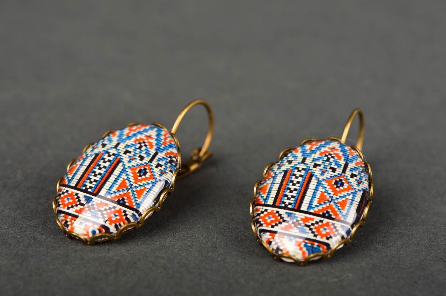 Handmade lovely earrings interesting jewelry stylish designer accessories photo 2