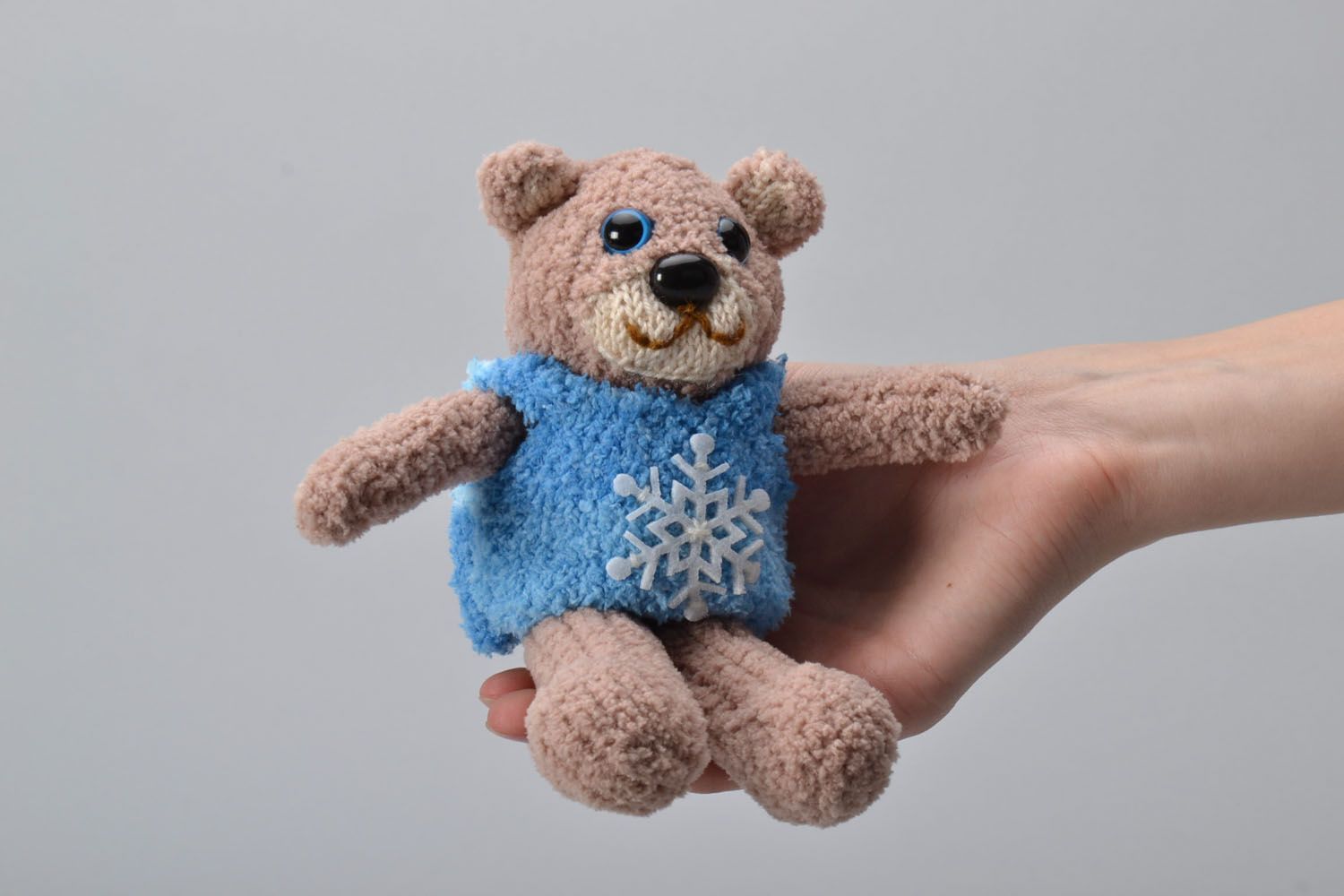 Children's knitted toy Bear photo 5