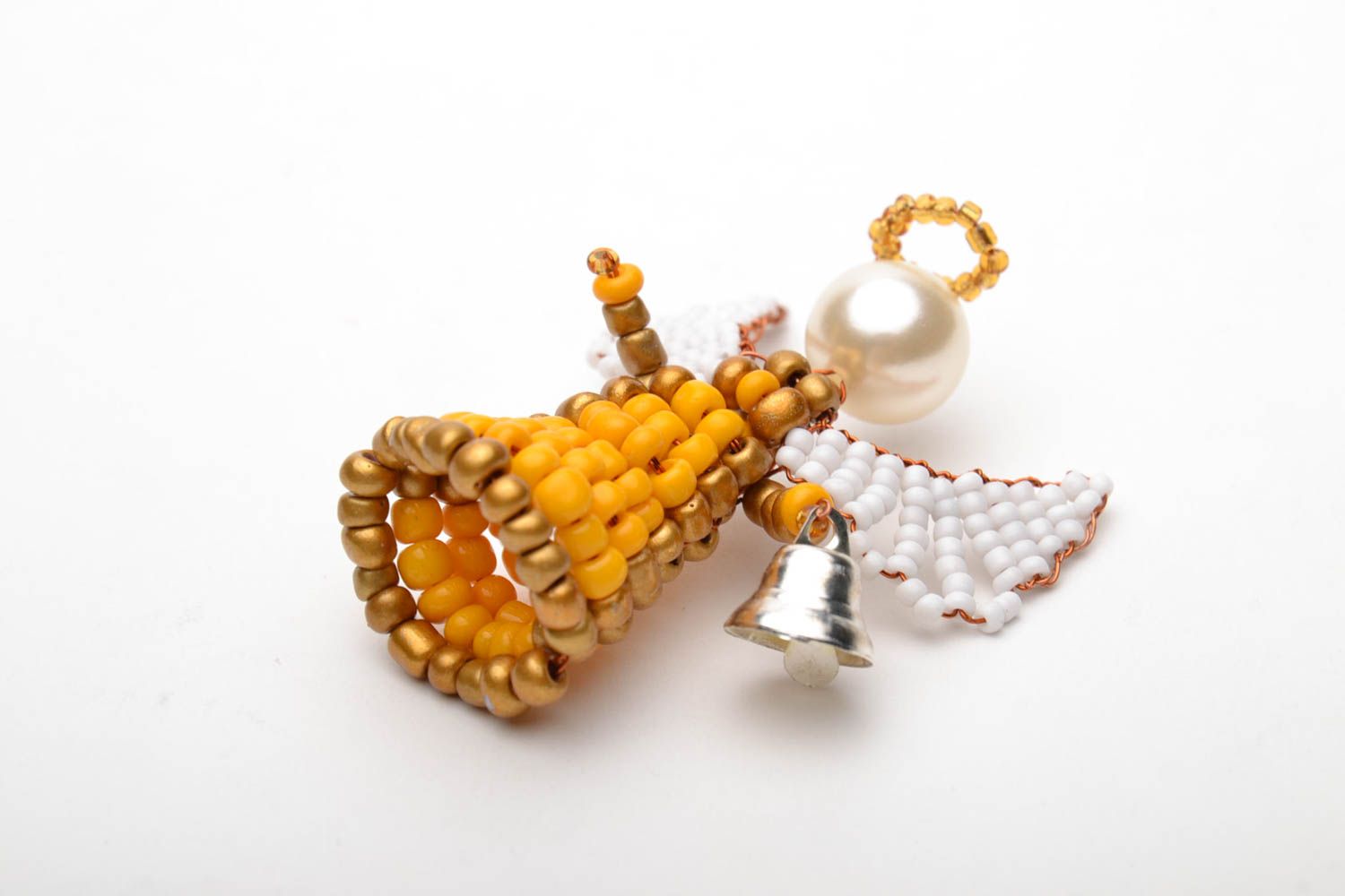 Figurine en perles de rocaille faite main Ange photo 5