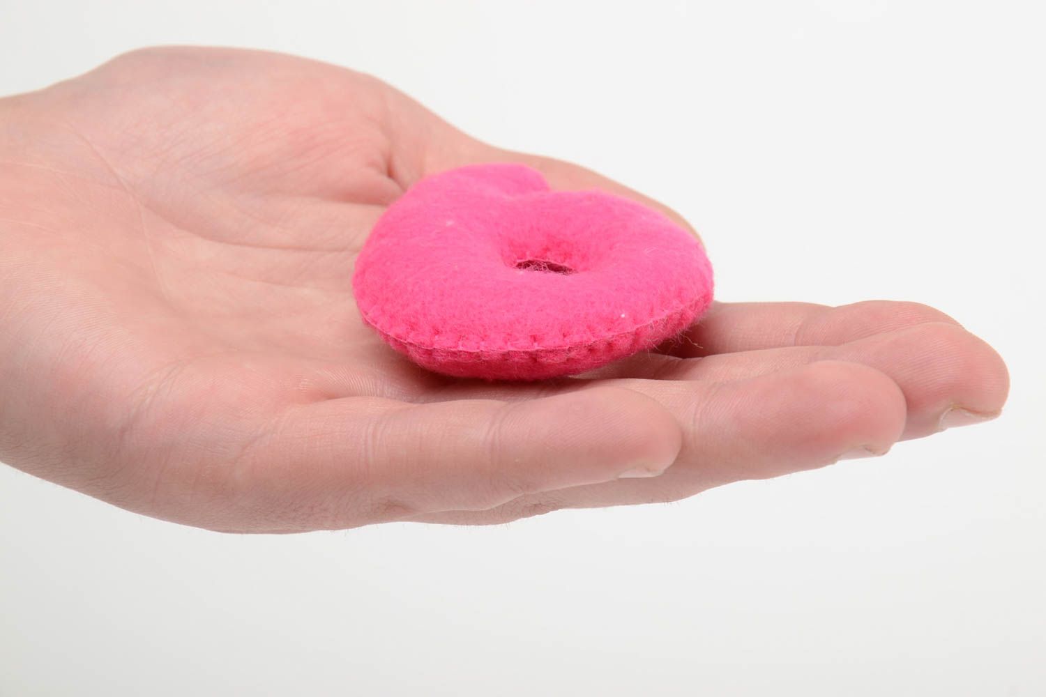 Цифра из фетра мягкая розовая ручной работы развивающая игрушка детская 6 фото 5