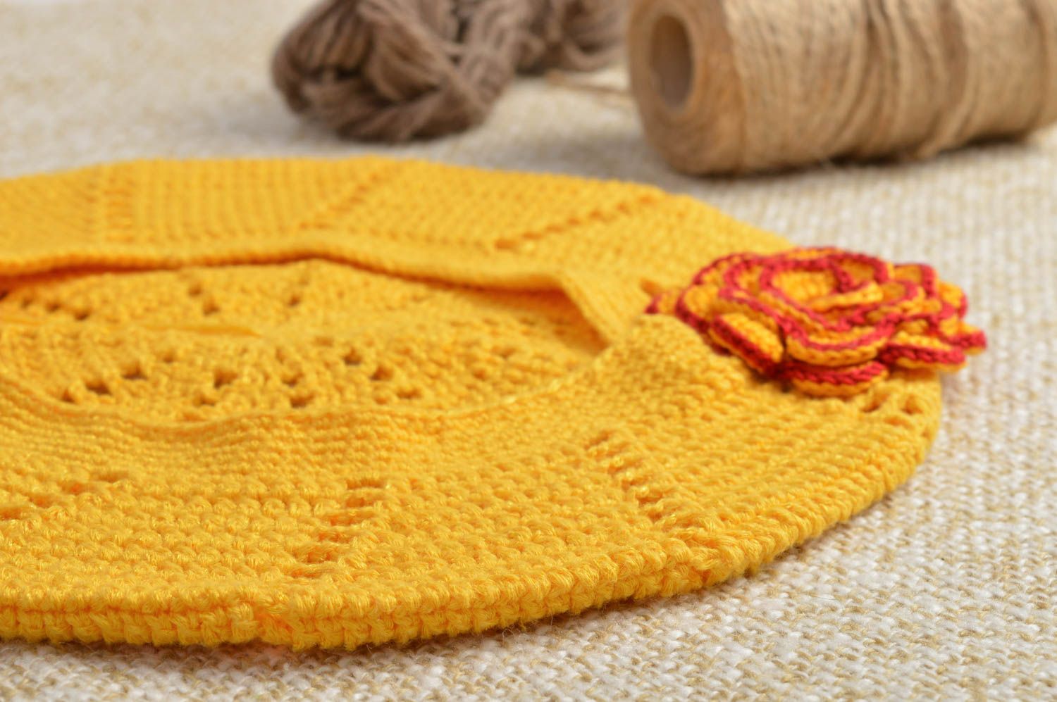 Handmade beret designer beret gift for girl designer hat crocheted beret photo 1