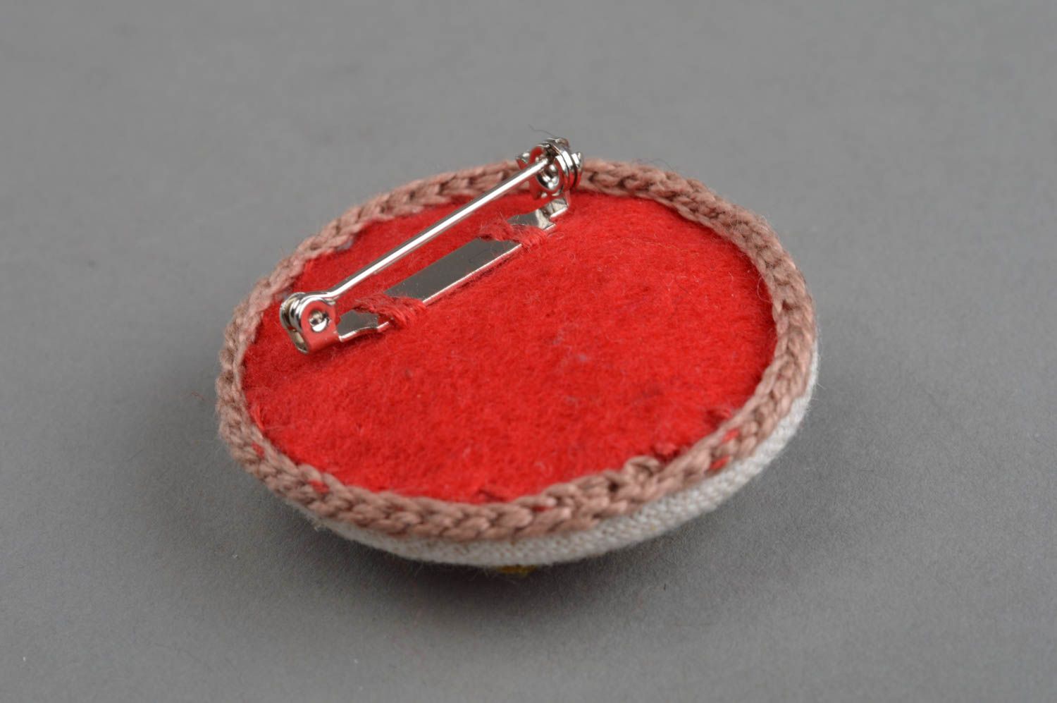 Handmade brooch for women beautiful round accessories stylish unusual  jewelry photo 4