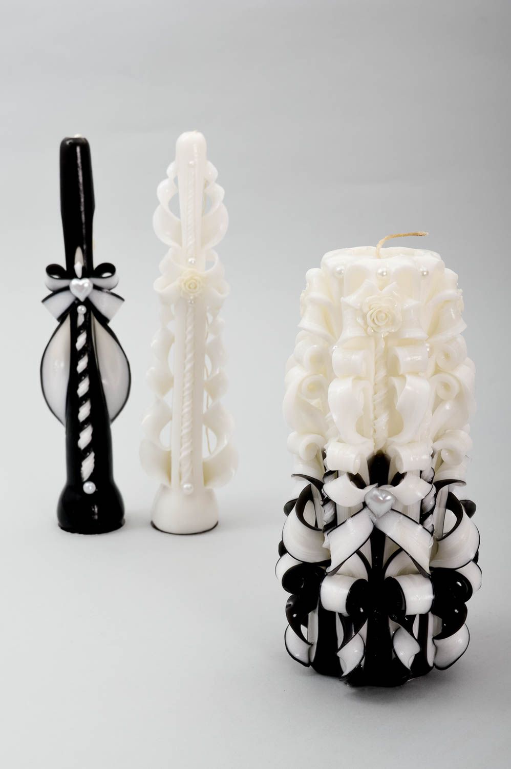 Deko Kerze 2 Stück handmade Kerzen Geschenk Wachs Kerzen Hochzeit Accessoires  foto 2
