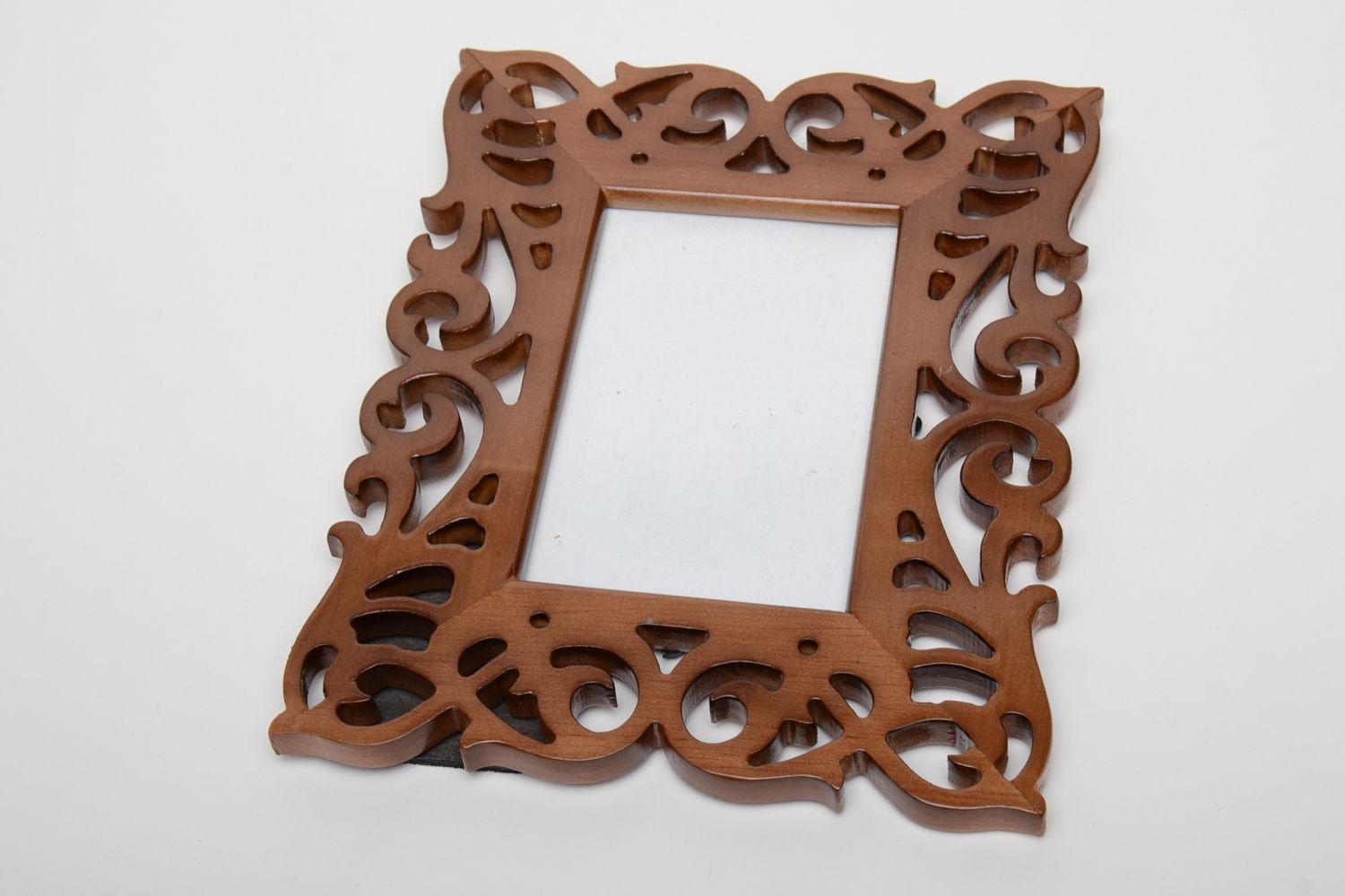 Beautiful brown carved wooden photo frame photo 2