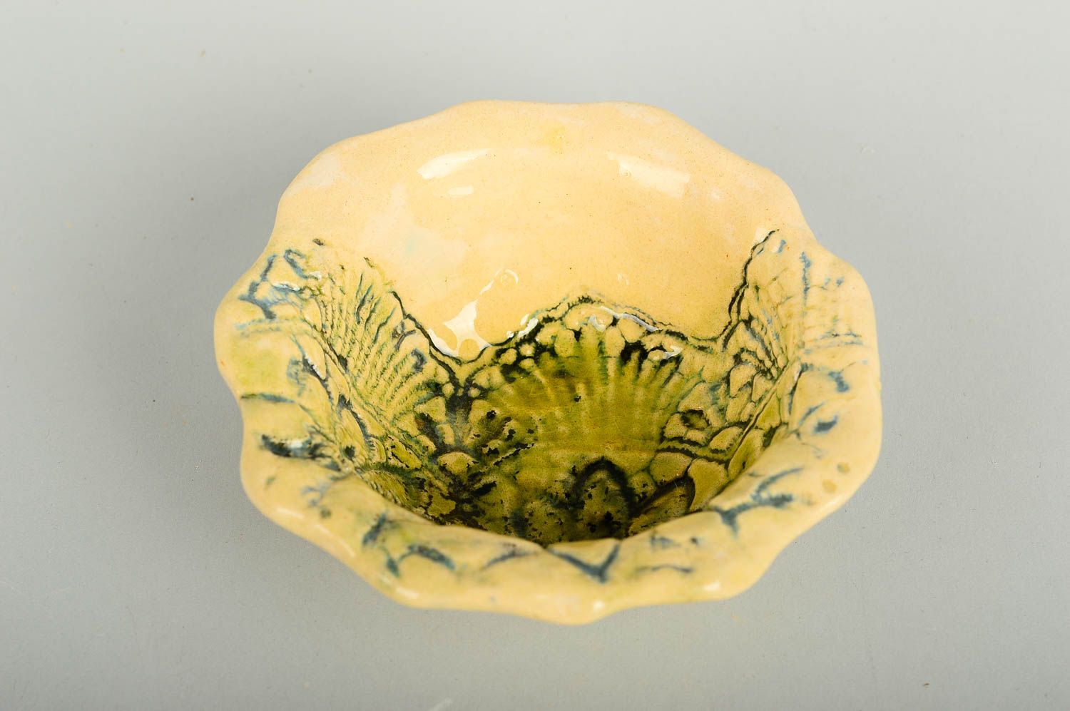Посуда ручной работы керамическая миска глубокая глиняная посуда с глазурью фото 4