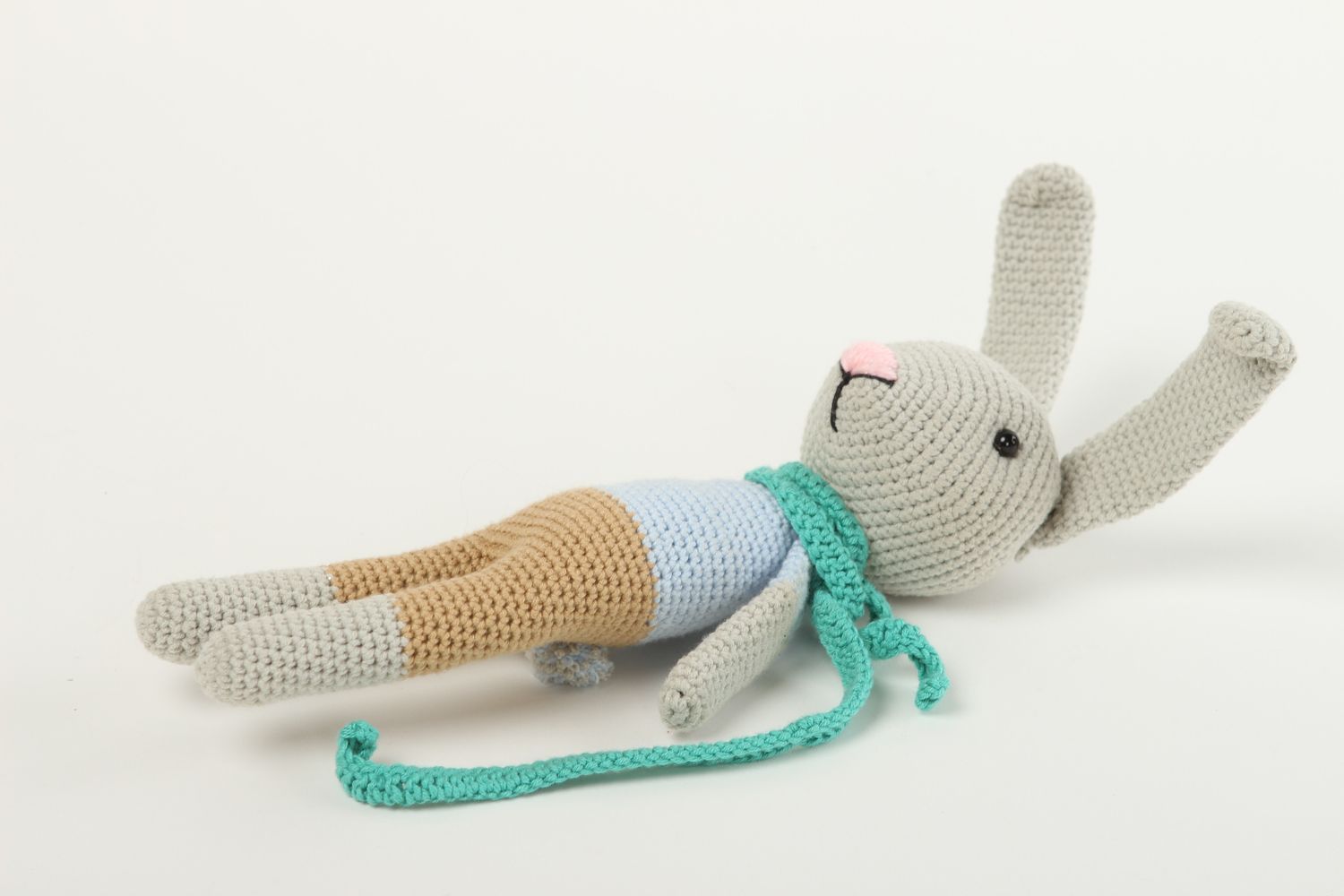 Juguete artesanal tejido a ganchillo peluche para niño regalo original Conejo foto 3