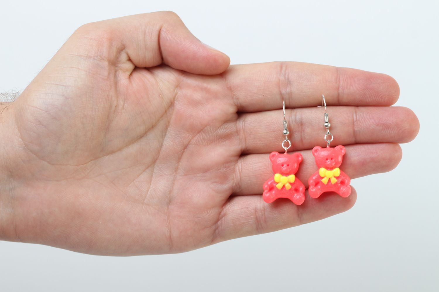 Handmade dangling earrings accessories for kids unusual plastic earrings photo 5