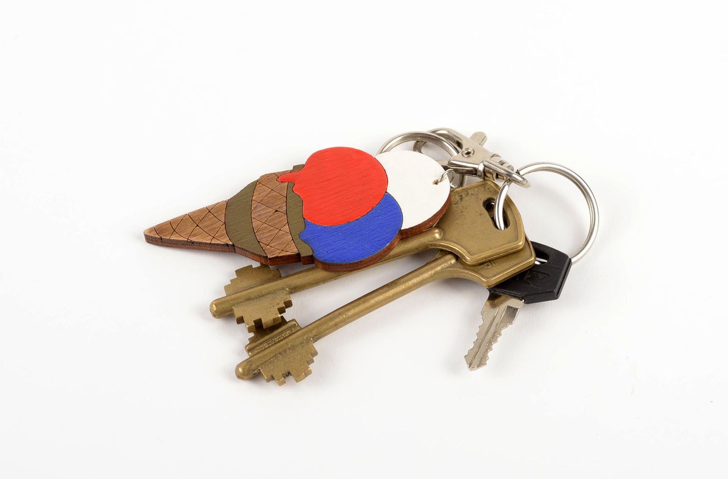 Llavero artesanal accesorio para llaves de contrachapado regalo original foto 3