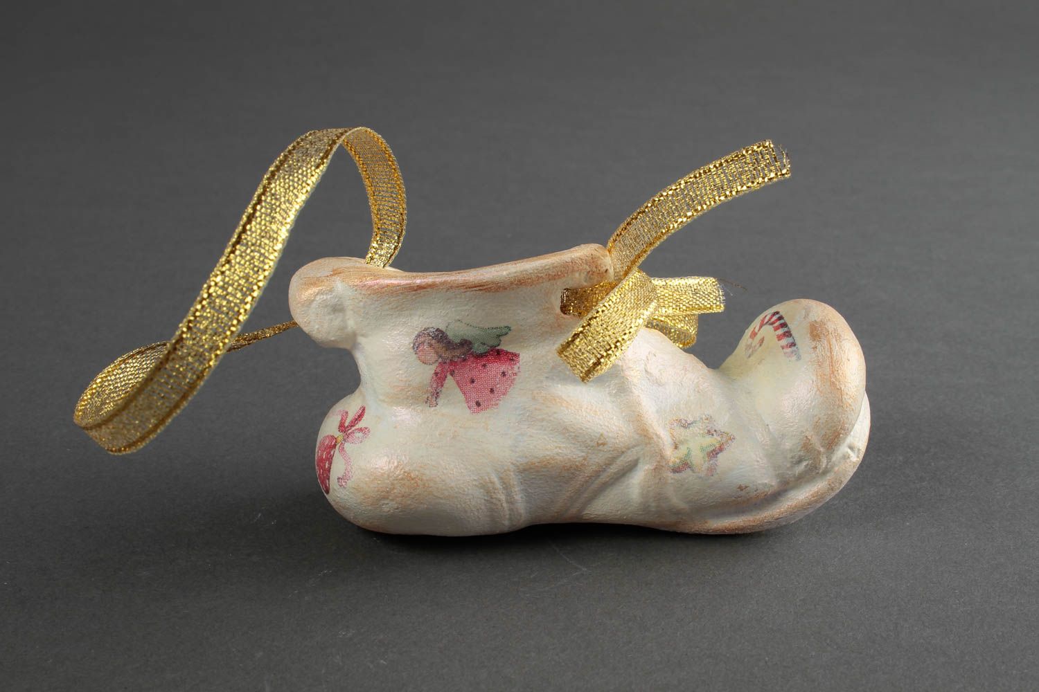 Figura de arcilla zapatito hecho a mano regalo original decoración de hogar foto 2