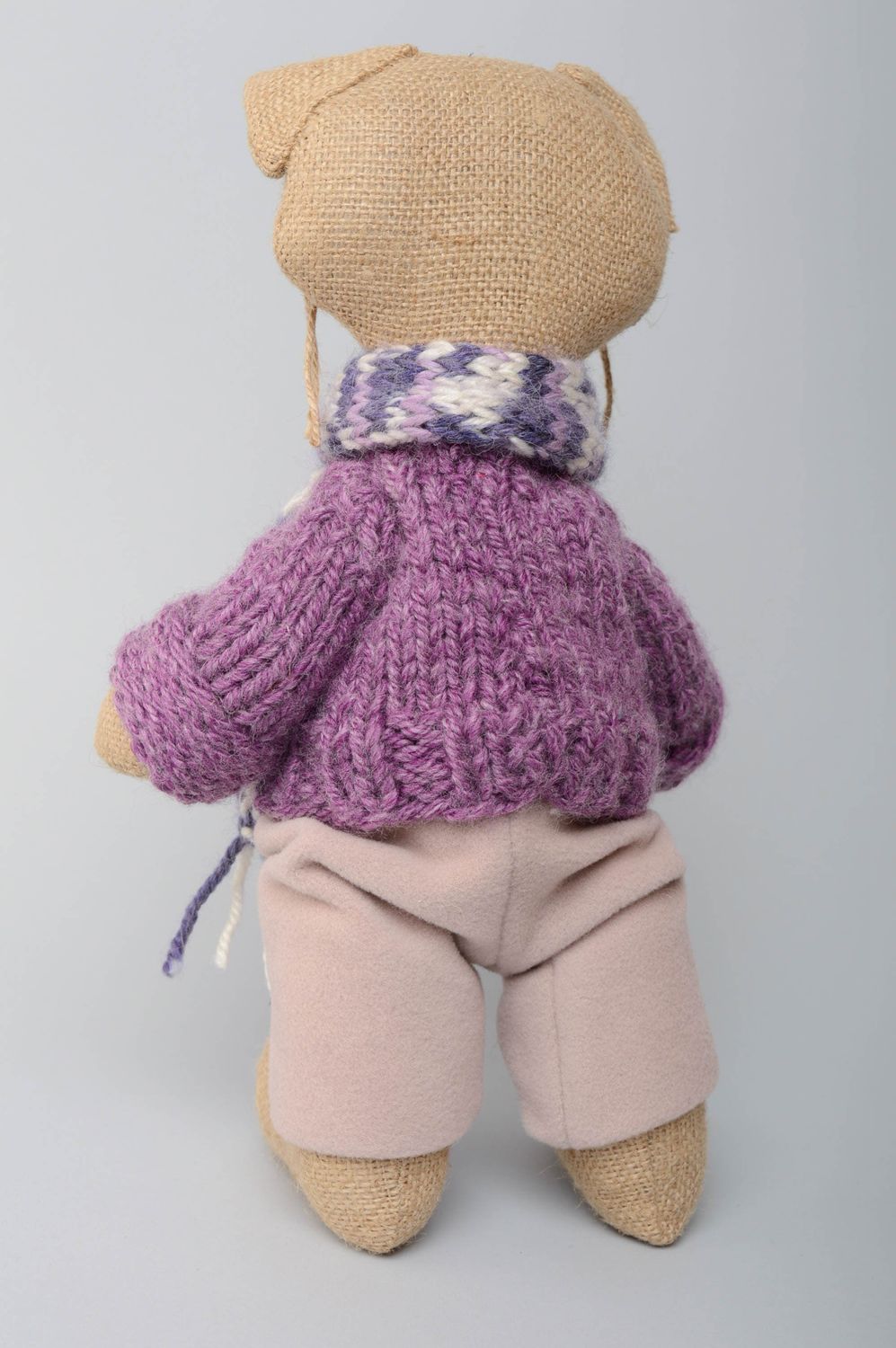 Handmade soft toy Cat with Scarf photo 3